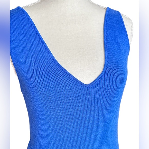 Free People Vibrant Blue Sleeveless Midi Dress - Picture 5 of 8